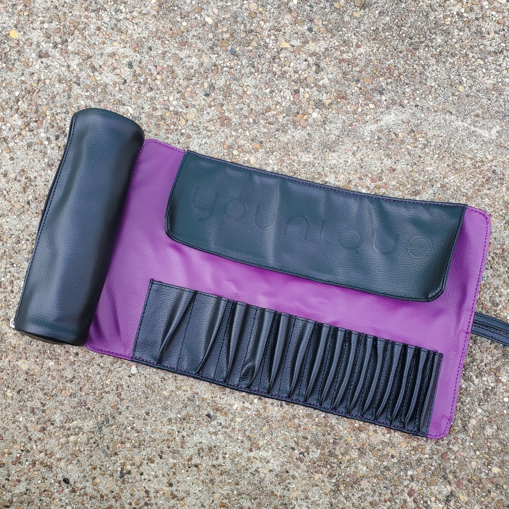 Younique Travel Organizer Brush Holder Black Purple New Storage Makeup